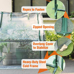 Gardzen Mini Greenhouse with Mesh Cover, Portable Outdoor Greenhouse, Enhanced Ventilation, Ideal for Spring, Summer & Fall 36.2"(L) x36.2(W) x42.5(H)