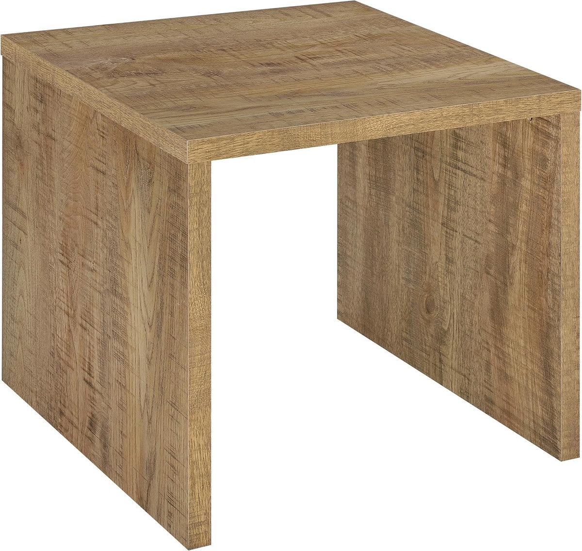 Coaster Home Furnishings - Canoga - Wood - End Table with Square Flat Top, U-Shaped Frame and Rustic Style - Living Room - 23.5-Inch - Mango - 706357