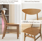 WiberWi 5 Piece Dining Table Set for 4, Solid Wood Kitchen Table Chairs Set of 4, 43.3” Space-Saving Mid Century Modern Dining Room Table, Walnut Home Furniture