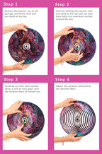 Galaxy Wind Spinners for Yard and Garden, Metal Ornaments for Garden Décor, Outdoor Wind Spinner, Galaxy Gifts, Outdoor Decoration, 12 inch Wall Décor by ISEO