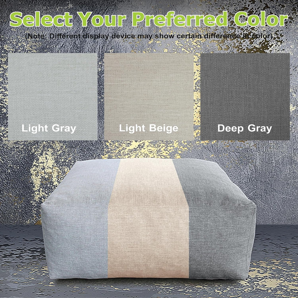 Dineli Modern Ottoman Chair Coffee Table Outdoor Furniture Patio Couch Side Table Creating a Unique Patio Garden Modular Contemporary Sofa (Dark Gray)