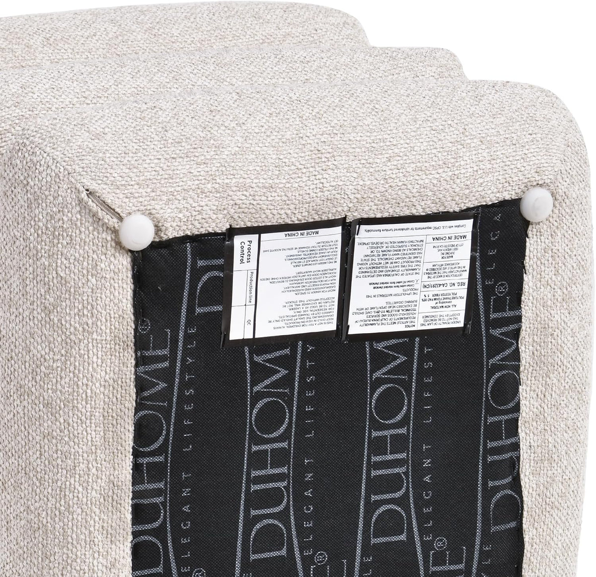 DUHOME 360°Swivel Upholstered Square Ottoman with Storage,Modern Boucle Ottoman Coffee Table with Removable Top White Vanity Stool with Storage for Bedroom, Living Room, Cream