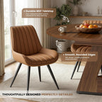Miereirl Extendable Dining Table Set for 4-6, 47.24"-63" Round to Oval Dining Table Set with Upholstered Chairs, Hidden Storage Shelf, Kitchen & Dining Room Furniture for Apartment
