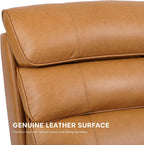 DYNOX 400 LBS Genuine Leather Big Tall Man Large-Wide Power Dual Motor Lift Recliners Chairs for Elderly, Lay Flat with Heat, Massage & Extended Footrest(9298L,Camel)