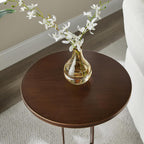 Tallulah Antique Bronze Metal Round Accent Table