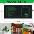Seedling Heat Mat for Seed Starting,10" x 20.75" Waterproof Heating Pad for Indoor Plants Germination (Black 2 Pack)