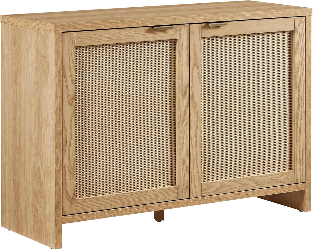 Crosley Furniture Kenji Record Player Cabinet with Vinyl Storage, Media Stand, Modern Home Organizer, Ash