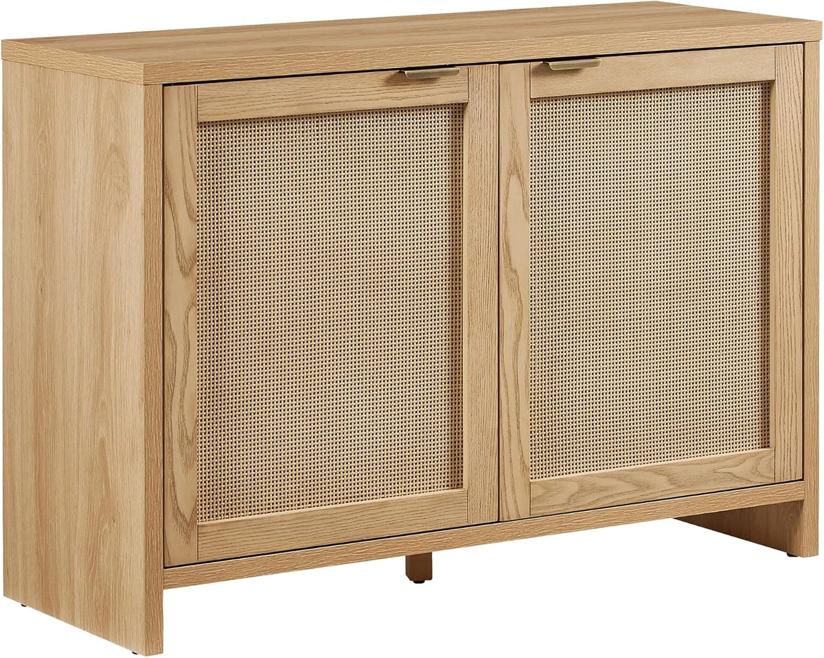 Crosley Furniture Kenji Record Player Cabinet with Vinyl Storage, Media Stand, Modern Home Organizer, Ash