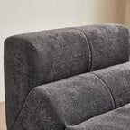 Fireside Chair, Modern Comfy Raindrop Velvet Fabric Bean Bag Chairs, Upholstered Lazy Floor Sofa Relaxing Lounge, Single Armless Lazy Chair for Living Room, Bedroom, Office, Grey