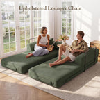 Cloud Couch Futon Sofa Bed, 5-in-1 Convertible Sofa Bed Pull Out Couch Sleeper Sofa Compressed Loveseat, 70" High-Density Sponge & Corduroy Fabric Futon Daybed for Living Room Bedroom(Green)