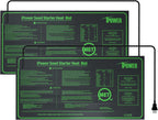 iPower Durable Seedling Heat Mat Warm 10" x 20" - 2 Pack Hydroponic Heating Pad Waterproof for Seed Starting Greenhouse and Germination