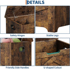 GAOMON Storage Chest, Wooden Storage Bench, Modern Style Lift-Top Shoes Bench with Safety Hinge for Entryway, Bedroom, Living Room, Supports 300 Lb and Easy Assembly
