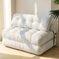 MAXYOYO Folding Sofa Bed, Convertible Chair Bed with Pillow | Foldable Couch with Back Support, Portable Fold Out Chair Comfy Floor Sofa for Living Room Bedroom, Beige, Double