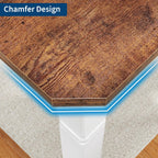 79" Large Industrial Dining Table for 6-8 People Rectangular Wood Kitchen Table with Heavy Duty Metal Legs,Writing Desk, Chamfer Design,for Farmhouse,Kitchen, Dining Room, Living Room