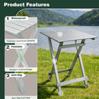 SUNNYFEEL Folding Camping Table - Lightweight Aluminum Portable Picnic Table for Cooking, Beach, Hiking, Travel, Fishing, BBQ, Indoor Outdoor Small Foldable Camp Tables