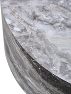 Modern Coffee Table,27.5Inch Round Top Tea Table,Living Room Center Table with Texture for Living Room,Office,Apartment