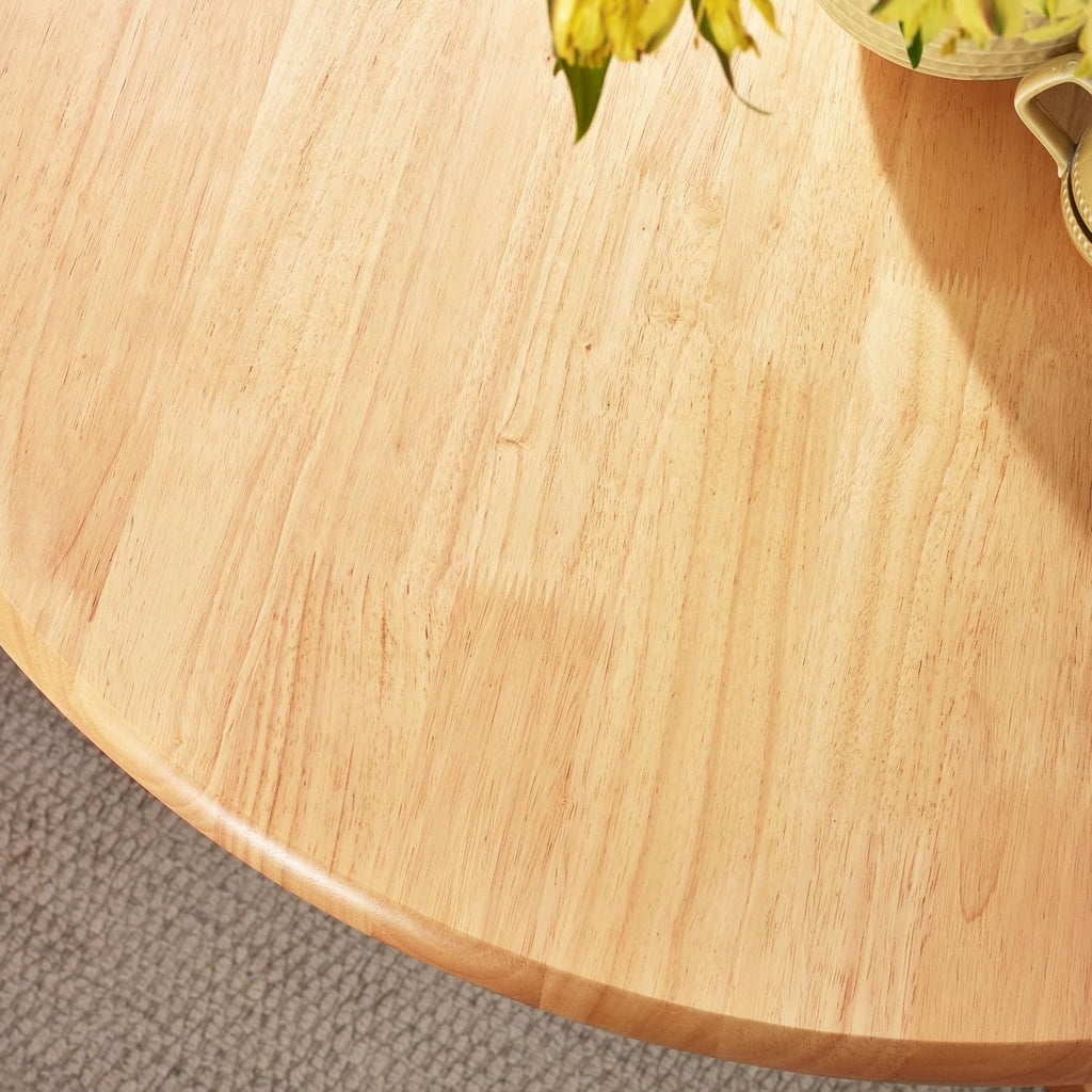 Furniturebox UK Bude Round Wooden Dining Table & 4 Millford Chairs (Oak-Effect & 4 Millford Chairs)