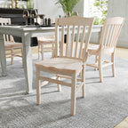 Flash Furniture Hercules School House Back Metal Restaurant Chair - Antique White Wood Seat - Black Frame