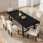 Garvee Industrial Dining Table for 6-8, 78.74" Extra Long Rectangular Kitchen Table with 2"×2" Metal Legs & Wood Top, Large Dining Table for Dining Room, Home Office, Black