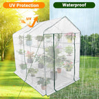 Greenhouse for Outdoors,Walk in 3-Tier 9 Shelves Green House w/ Roll-Up Zippered Door Anchors and Ropes,Waterproof & UV Protected Plant Garden Hot House for Garden Patio Backyard,57 x 85 x 76''
