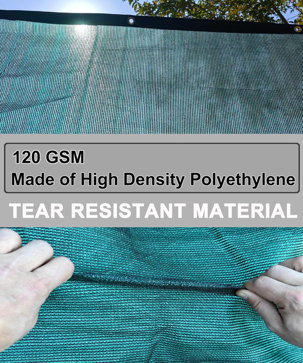 e.share 90% Heavy Duty Shade Cloth for Garden, 6 Ft X 8 Ft Sun Shades Outdoor Patio with Grommets for Plant Covers,Porch Screen,Pergola Shade Cover,Greenhouse,Green