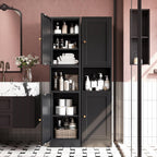 67" H Narrow Pantry Cabinet,Black Metal Cabinets,Slim Pantry Storage Cabinet,Narrow Kitchen Storage Cabinet,Thin Pantry Cabinets for Living Room Dining Room