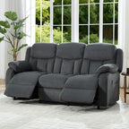 Jocisland 78" Power Reclining Sofa, Electric Recliner Couch, Dark Gray | 160° Power Reclining Sofa, Dual Wingback Design, Side Storage Pockets, Plush Fabric Upholstery