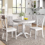 Harper & Bright Designs 5 Pieces Dining Table and Chairs Set for 4 Persons, Kitchen Room Solid Wood Table with 4 Chairs