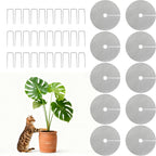 10pc 15.7" Plant Pot Covers Custom Cut Plant Pot Grids to Protect Soil from Animals for Indoor & Outdoor Potted Plants by Preventing Soil Damage Includes 30 Securing Stakes