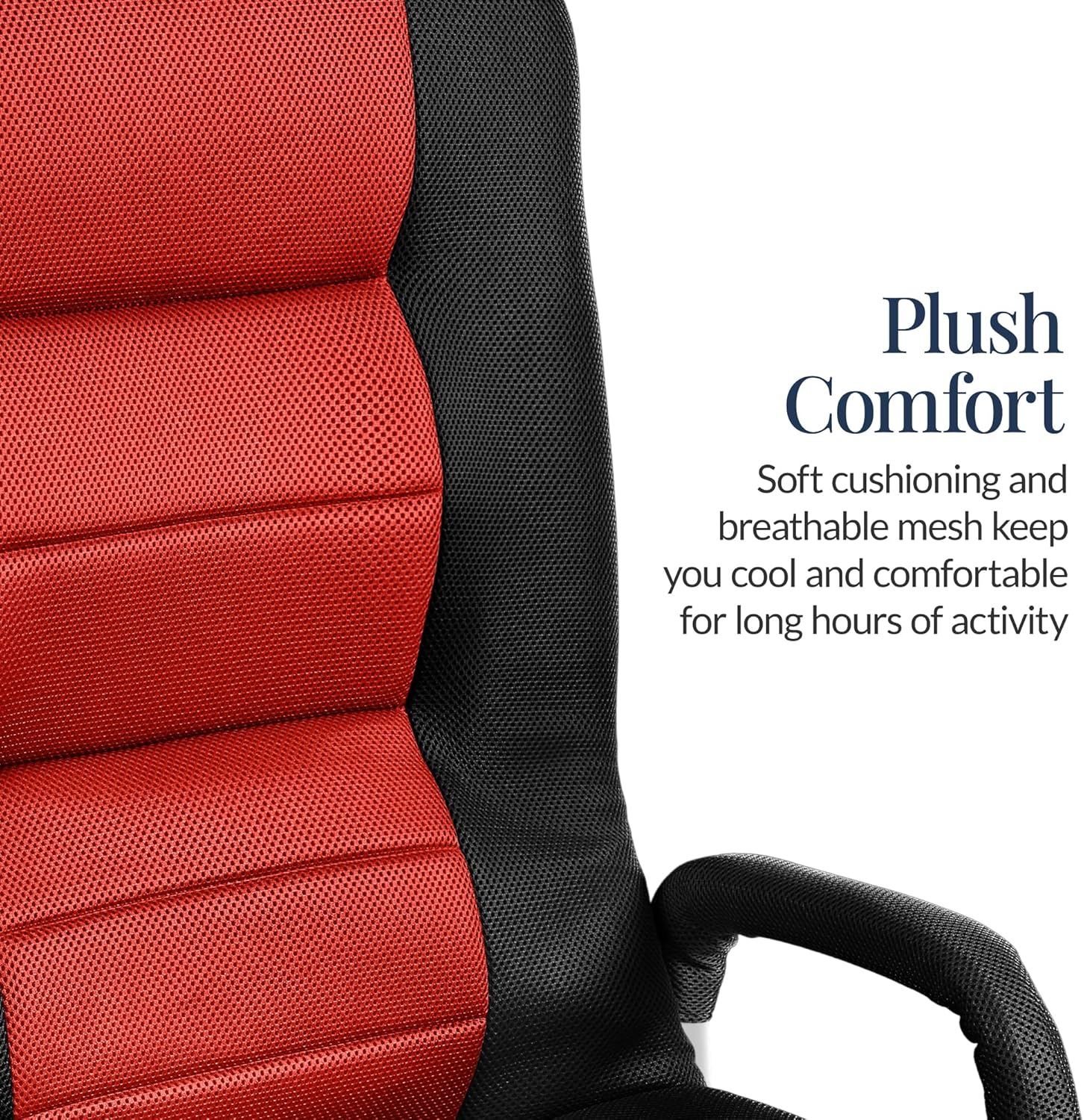 Best Choice Products Swivel Gaming Chair 360 Degree Multipurpose Floor Chair Rocker for TV, Reading, Playing Video Games w/Lumbar Support, Armrest Handles, Adjustable Foldable Backrest - Black/Red