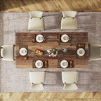 Tribesigns 63-inch Dining Table for 4-6, Farmhouse Kitchen Table with Large Tabletop, Rectangular Dinner Eating Table for Dining Room, Living Room, Kitchen, Distressed Brown