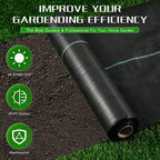 Weed Barrier Landscape Fabric Heavy Duty, 2.6FT x 100FT Thicken Garden Blocker Fabric Weed Mats, Weed Control Garden Cloth, Woven Geotextile Fabric for Garden Beds, Underlayment, Commercial Driveway