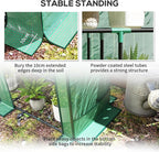 Outsunny Lean-to Greenhouse with 3 Tier Shelves, 56.7" x 18.9" x 59.8" Portable Small Greenhouse with PE Cover, 2 Roll-Up Zippered Doors, for Indoor Outdoor Garden Backyard Balcony, Green