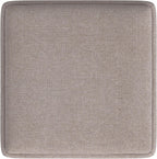 HomePop 17.5" Storage Ottoman with Tray Top - Light Brown Woven