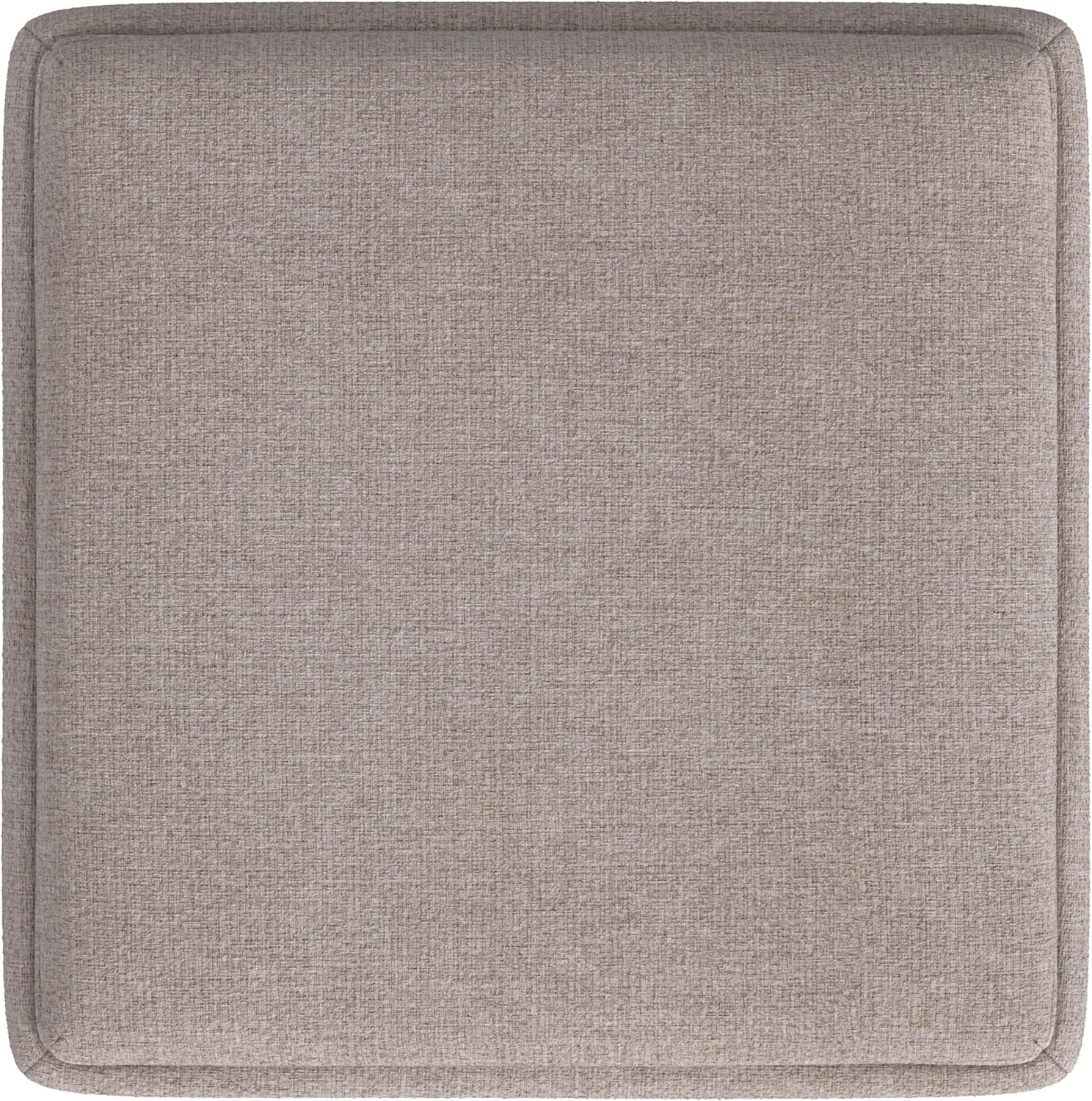 HomePop 17.5" Storage Ottoman with Tray Top - Light Brown Woven