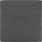 SIMPLIHOME Gabbie 36" Wide Linen Look Fabric Storage Ottoman in Slate Grey | Contemporary ottoman with lift-top storage; rectangle storage bench for living room, bedroom, and entryway.