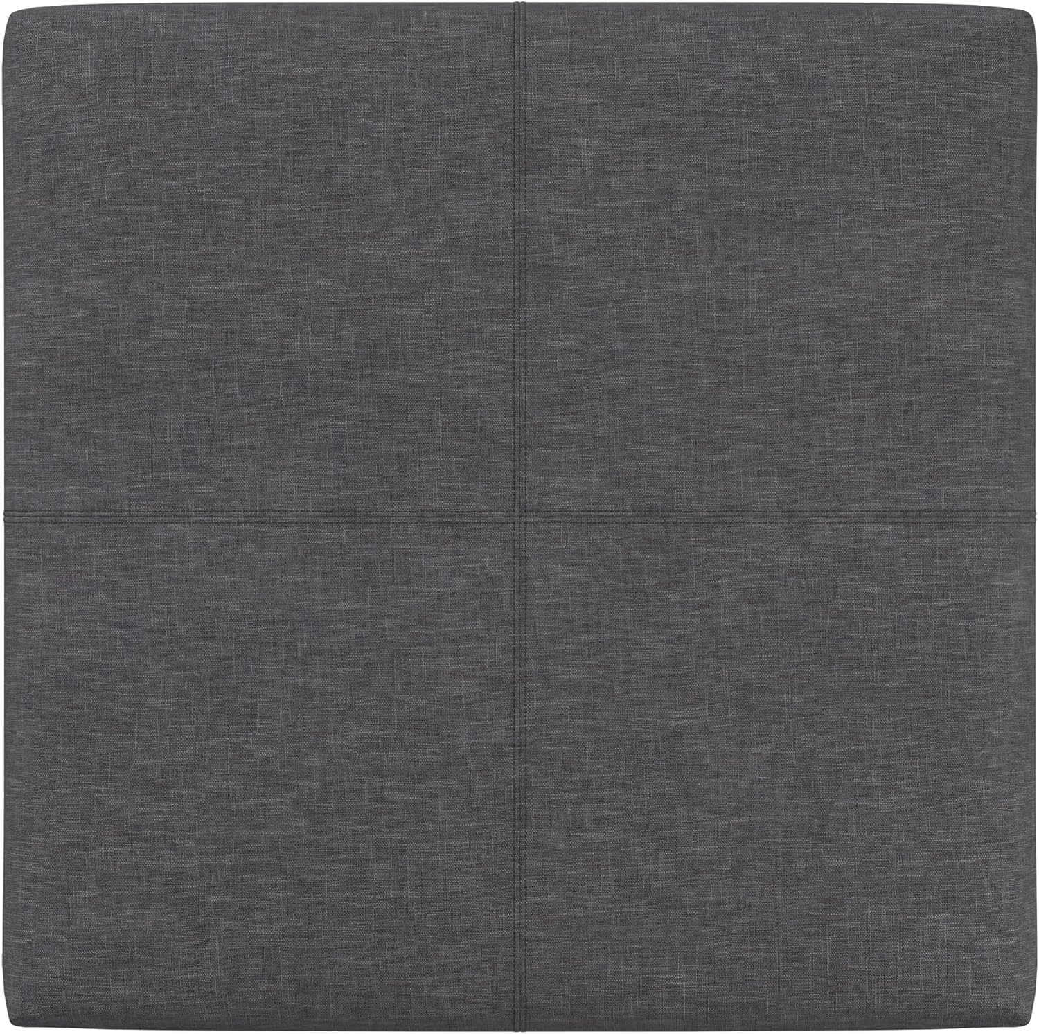 SIMPLIHOME Gabbie 36" Wide Linen Look Fabric Storage Ottoman in Slate Grey | Contemporary ottoman with lift-top storage; rectangle storage bench for living room, bedroom, and entryway.