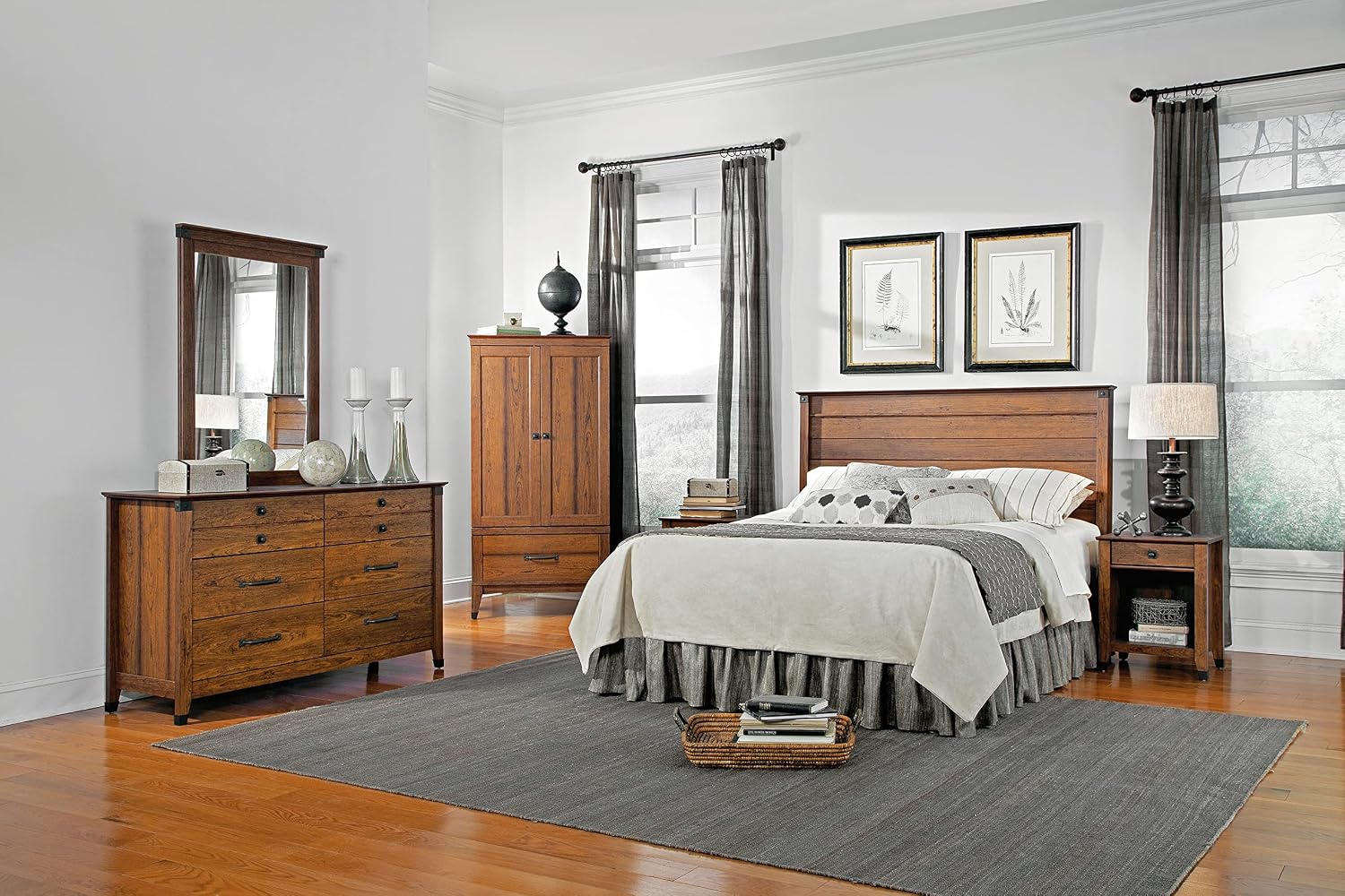 Sauder Carson Forge Armoire, Washington Cherry finish