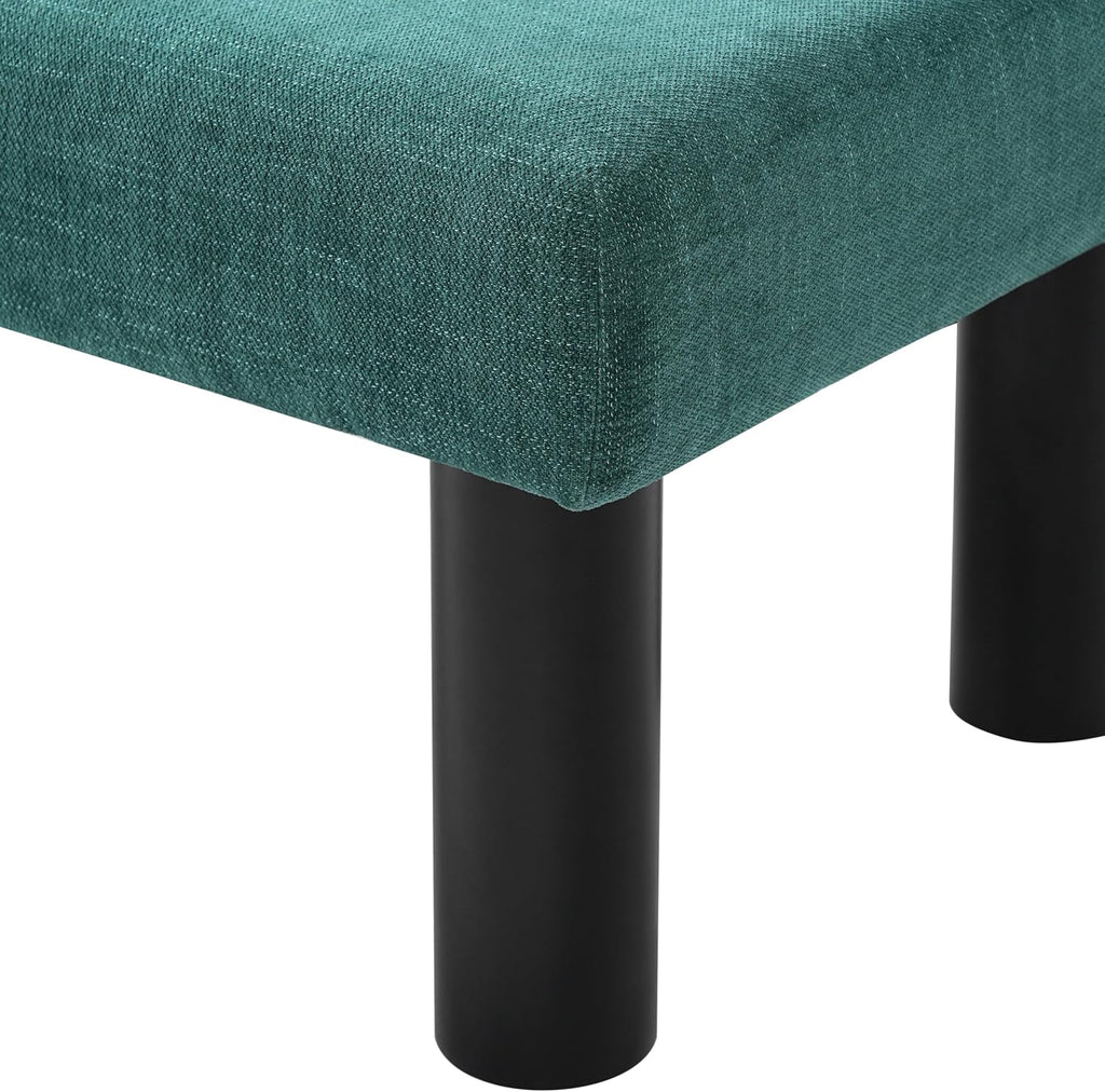 Christopher Knight Home Wally Fabric Upholstered Dining Bench, Long Dining Room Chair, Wooden Entryway Bench, Bedroom End of Bed Bench, Teal Green+Black