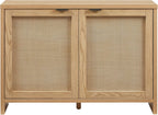 Crosley Furniture Kenji Record Player Cabinet with Vinyl Storage, Media Stand, Modern Home Organizer, Ash