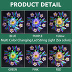 Solar Wind Spinners Outdoors for Yard and Garden - 40 Inch Metal Wind Sculpture, Outdoor Kinetic Windmill with Multi-Color Led Lights for Patio, Lawn & Garden Decoration (Butterfly)