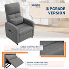 Garvee Power Recliner Chair, Adjustable Electric Recliner Ergonomic Overstuffed Single Sofa, Padded Seat, Side Pockets and USB Port, Home Theater Seating for Living Room