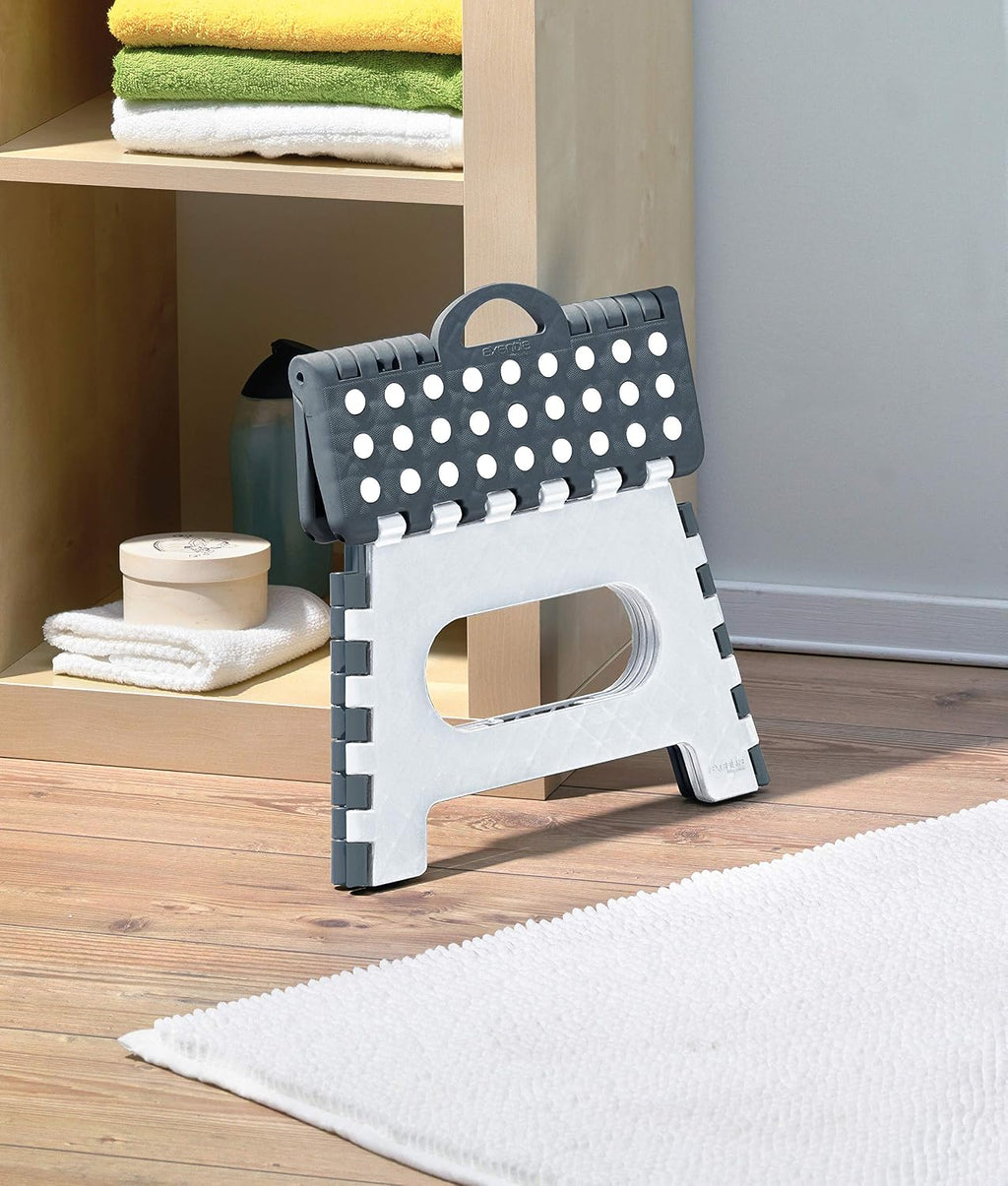 axentia Klapphocker, aus Kunststoff, Faltbarer Tritthocker stabil bis 150 kg, farblich sortiert