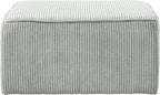 Christopher Knight Home Kyle Corduroy Woven Upholstery Square Ottoman, Living Room Sofa Ottoman with Wood Frame, Comfy Seating Experience with Dense Foam Padding, Non-Marking Foot Caps, Muted Green