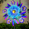Solar Wind Spinners Outdoors for Yard and Garden - 40 Inch Metal Wind Sculpture, Outdoor Kinetic Windmill with Multi-Color Led Lights for Patio, Lawn & Garden Decoration (Butterfly)