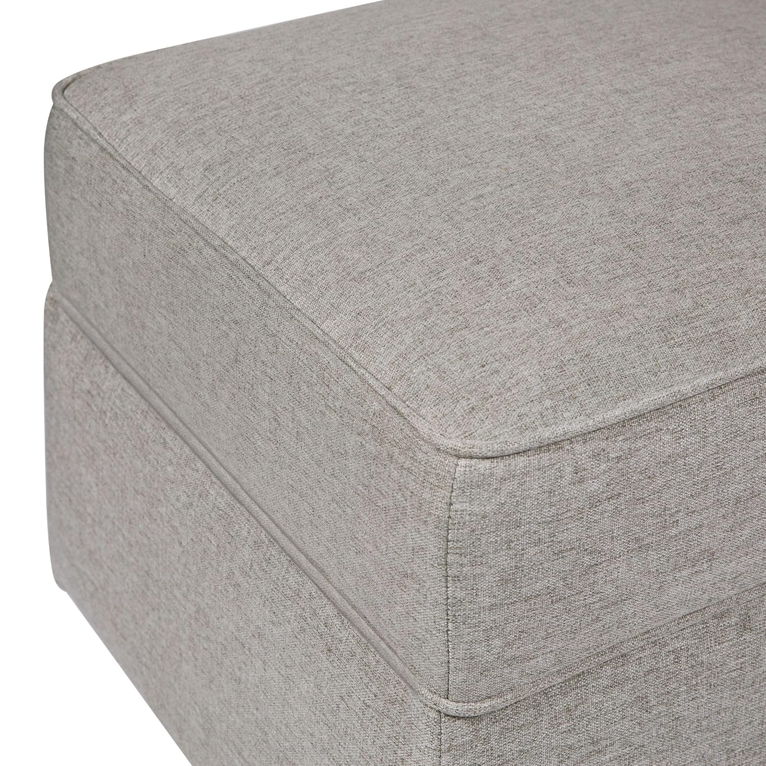 Namesake Willa/Alden Gliding Ottoman in Performance Grey Eco-Weave, Water Repellent & Stain Resistant, Greenguard Gold & CertiPUR-US Certified