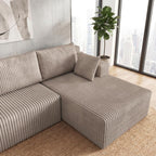 124 Inch Oversized Sectional Sofa Cloud Couch for Living Room - Symmetrical U Shaped Modular Couches Set with Double Chaise, No Assembly Floor Compression Sofa & Couch