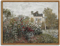 Floating Framed Vintage Monet Canvas Wall Art, Classical Rustic Farmhouse Landscape Wall Decor Paintings, Natural Floral Artwork Pictures Posters Prints for Living Room Bedroom 8x10 inch