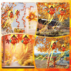 2 Pcs Thanksgiving Turkey Windsocks 40'' Fall Thanksgiving Outdoor Hanging Decoration Vintage Windsock with Pilgrim Hat Colorful Streamer for Autumn Party Farmhouse Window Yard Garden Decor