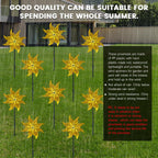 10 PCS Reflective Pinwheels for Yard and Garden Bird Devices Pre-Installed Sparkly Wind Spinner Deterrent to Scare Birds Away from Yard Patio Farm (Yellow)